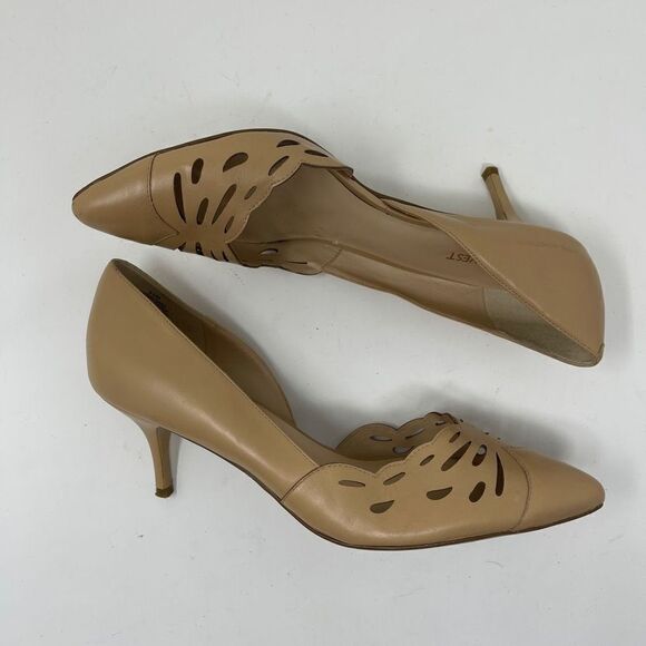 Nine West Women Megara Pointed Shoes D'orsay Courts Tan Size 9.5 - Picture 7 of 10